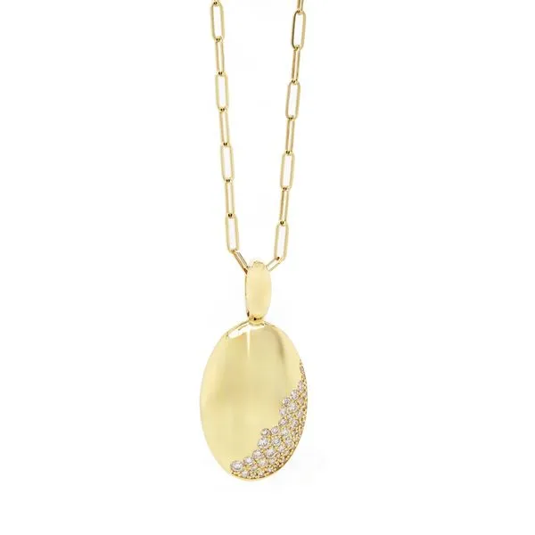 Pave Set Diamond Drop Pendant Joe Escobar Diamonds Campbell, CA
