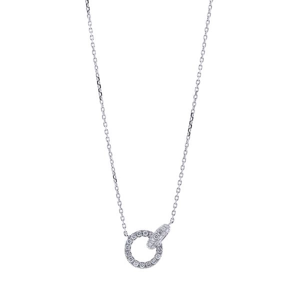 Locking Circle Pave Diamond Necklace Joe Escobar Diamonds Campbell, CA