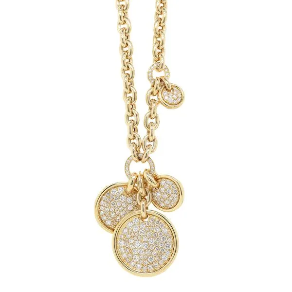 Pave Diamond Disc Necklace Joe Escobar Diamonds Campbell, CA