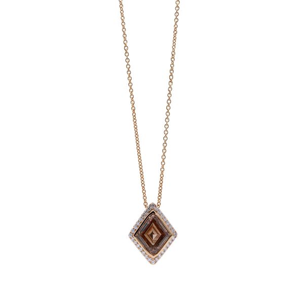 Fancy Brown Diamond Halo Pendant Joe Escobar Diamonds Campbell, CA