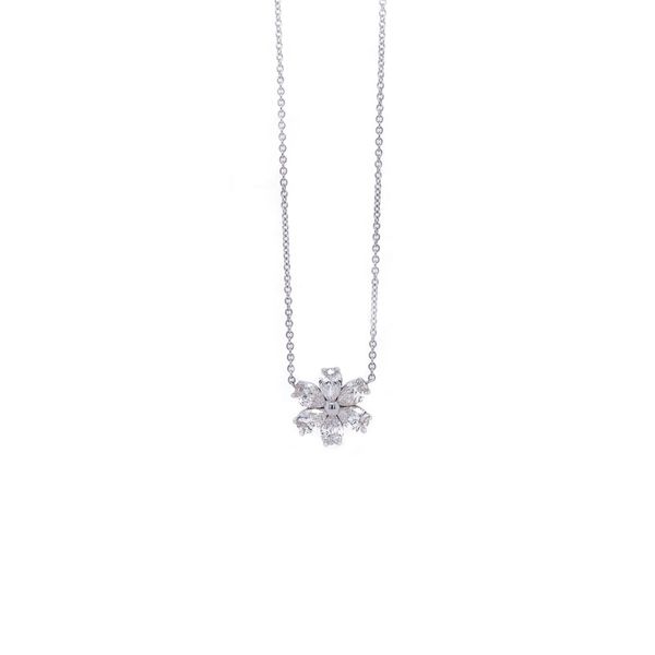 Petite Diamond Flower Pendant Joe Escobar Diamonds Campbell, CA