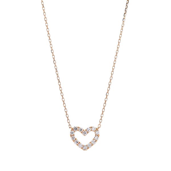 Pave Diamond Open Heart Pendant Joe Escobar Diamonds Campbell, CA