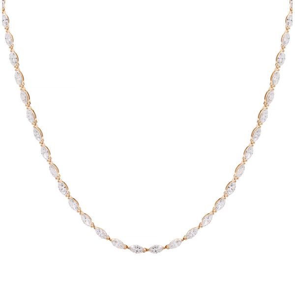 Marquise Diamond Tennis Necklace Joe Escobar Diamonds Campbell, CA