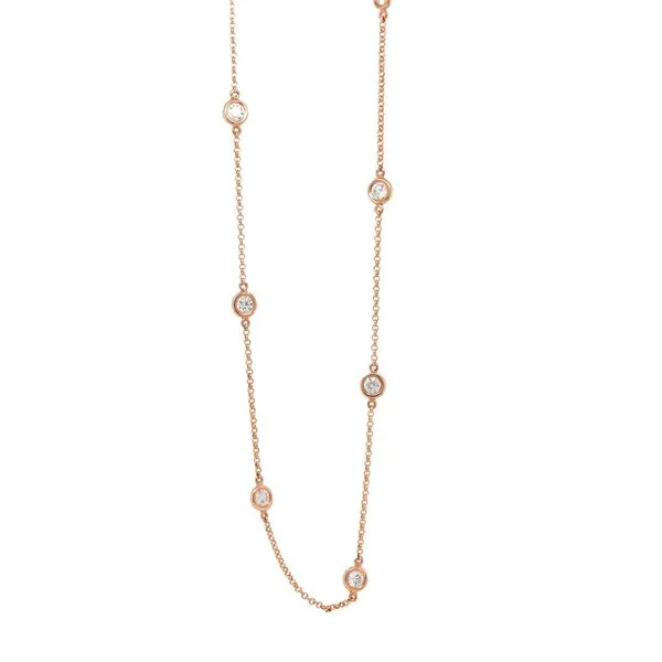 Rose Gold Diamonds by the Yard Necklace Joe Escobar Diamonds Campbell, CA