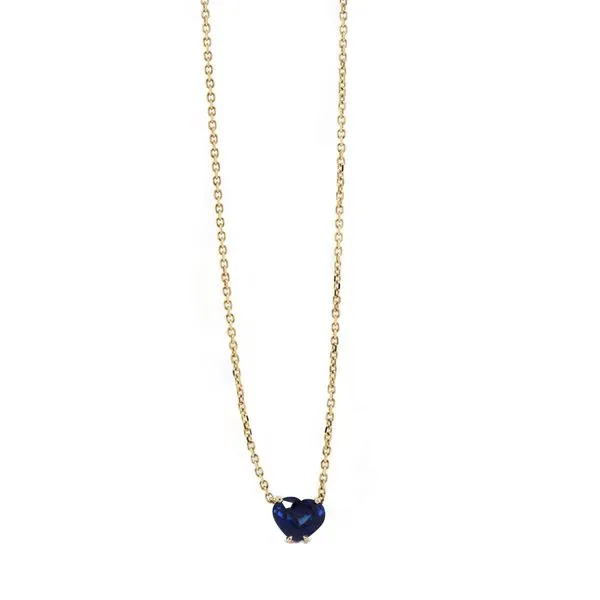 Heart Sapphire Solitaire Pendant Joe Escobar Diamonds Campbell, CA