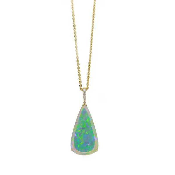 Fire Opal Pendant Joe Escobar Diamonds Campbell, CA