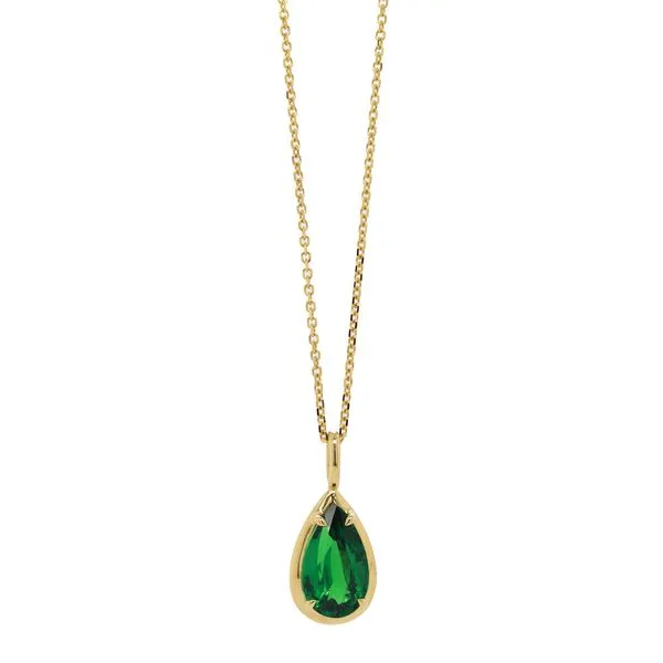 Tsavorite Pear Shape Pendant Joe Escobar Diamonds Campbell, CA