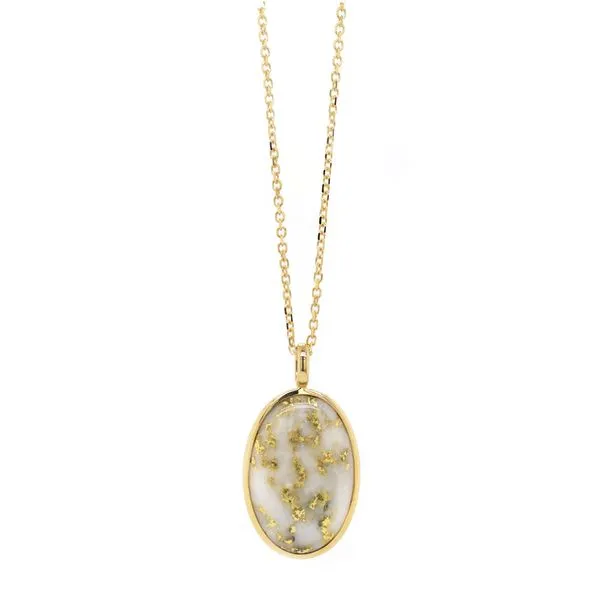 Gold Quartz Oval Pendant Joe Escobar Diamonds Campbell, CA