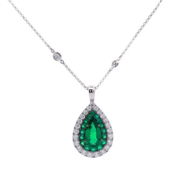Emerald Halo Pendant Joe Escobar Diamonds Campbell, CA