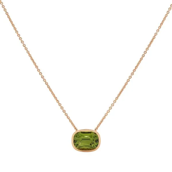 Peridot Bezel Solitaire Pendant Joe Escobar Diamonds Campbell, CA