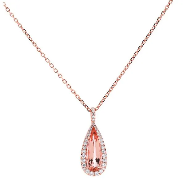 Imperial Topaz Halo Pendant Joe Escobar Diamonds Campbell, CA