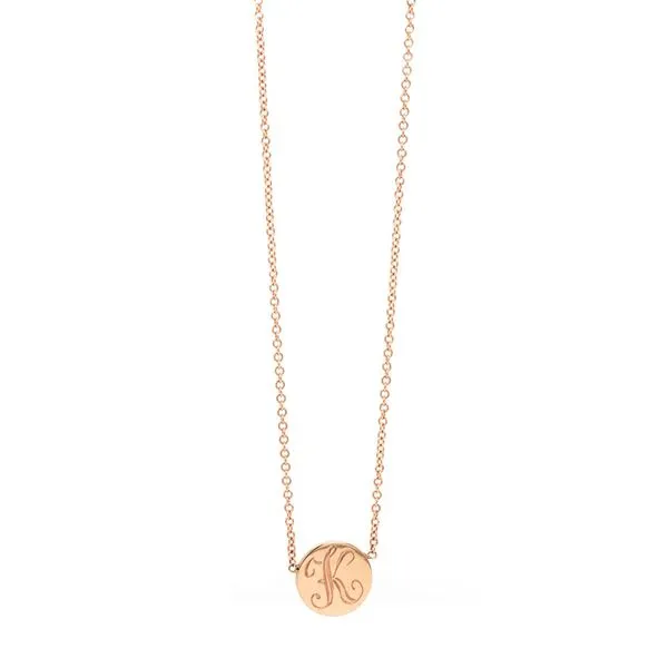 Rose Gold Initial Pendant Letter K Joe Escobar Diamonds Campbell, CA