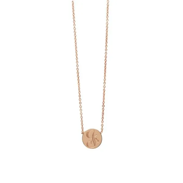 Rose Gold Initial Pendant Letter J Joe Escobar Diamonds Campbell, CA