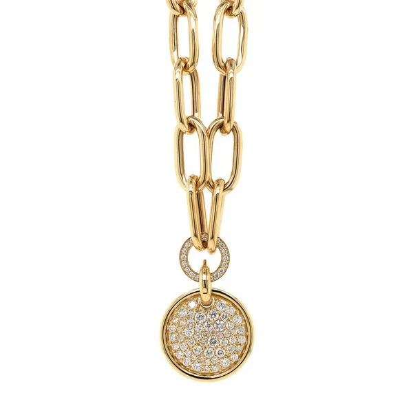 Diamond Pave Circle Necklace Joe Escobar Diamonds Campbell, CA