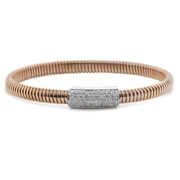 Rose Gold Flexible Diamond Bracelet Joe Escobar Diamonds Campbell, CA