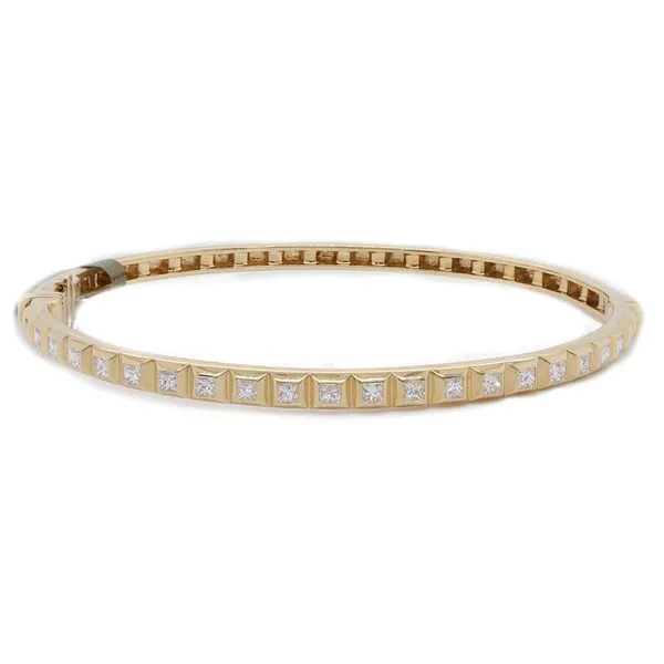 Yellow Gold Diamond Bangle Bracelet Joe Escobar Diamonds Campbell, CA
