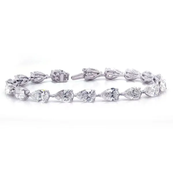 Pear Shaped Diamond Line Bracelet Joe Escobar Diamonds Campbell, CA