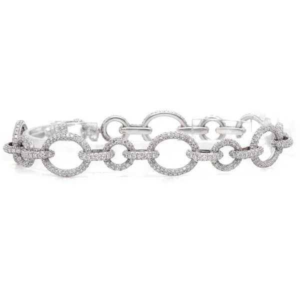 Diamond Pave Oval Link Bracelet Joe Escobar Diamonds Campbell, CA