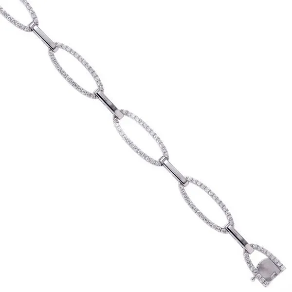 Diamond Pave Open Marquise Link Bracelet Joe Escobar Diamonds Campbell, CA
