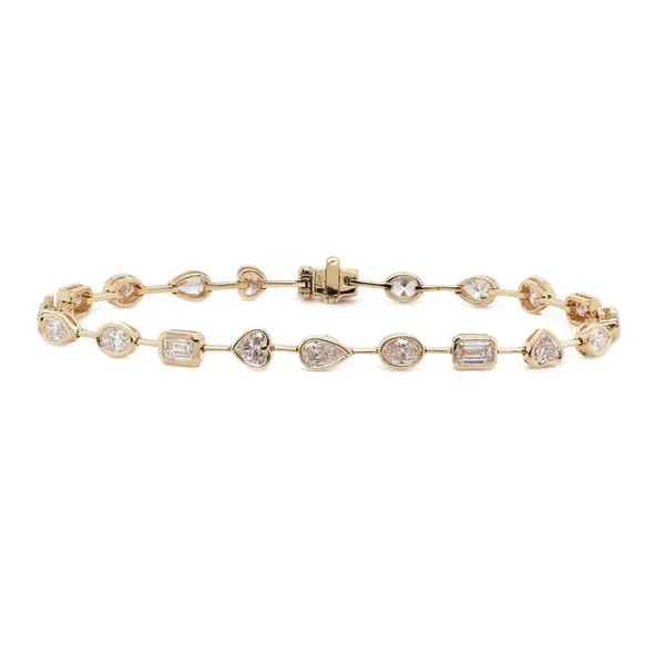 Multi Shape Bezel Set Diamond Bracelet Joe Escobar Diamonds Campbell, CA