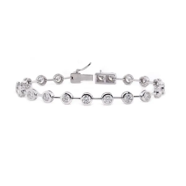 Bezel Set Diamond Tennis Bracelet Joe Escobar Diamonds Campbell, CA