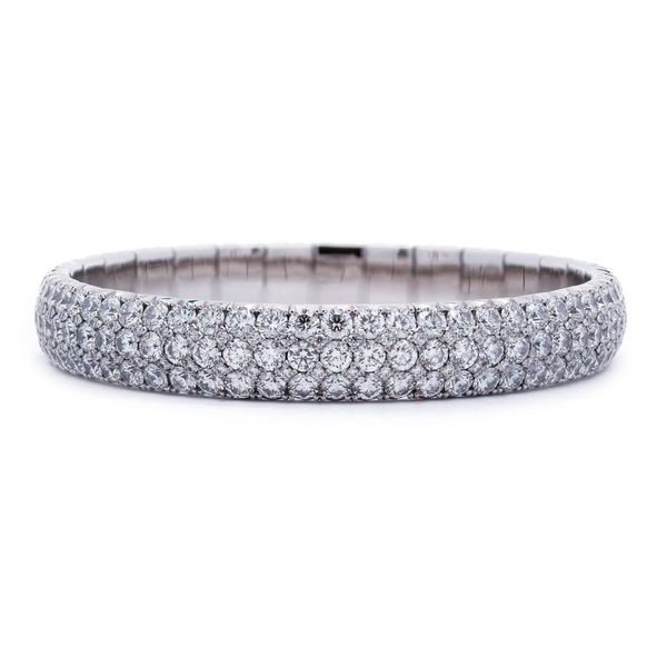Three Row Diamond Bangle Bracelet Joe Escobar Diamonds Campbell, CA