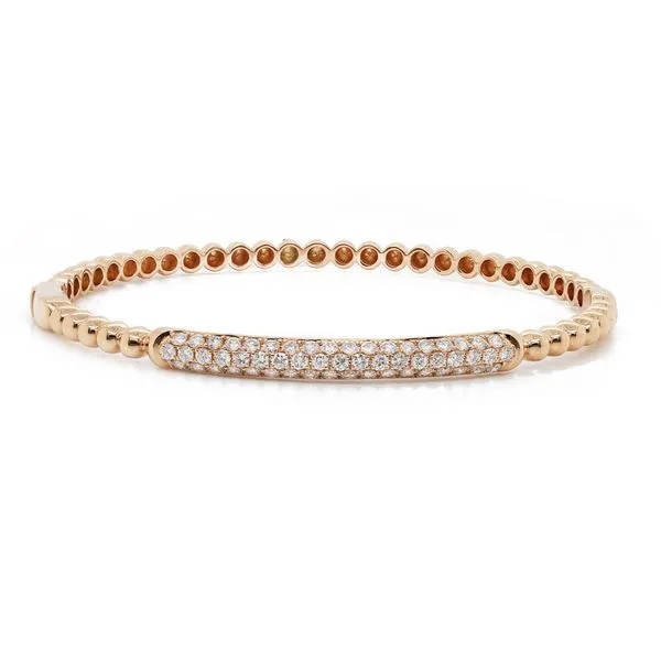 Diamond Rose Gold Bangle Bracelet Joe Escobar Diamonds Campbell, CA