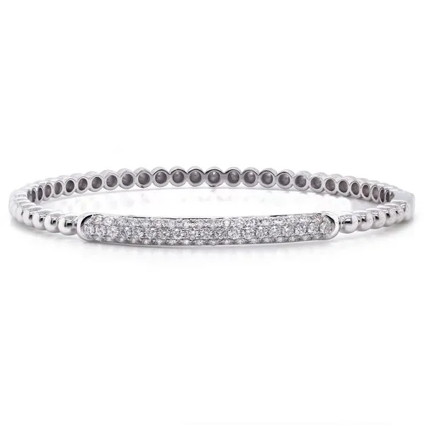 Diamond Pave Bead Bangle Bracelet Joe Escobar Diamonds Campbell, CA