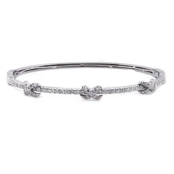 Bow Design Diamond Bangle Bracelet Joe Escobar Diamonds Campbell, CA