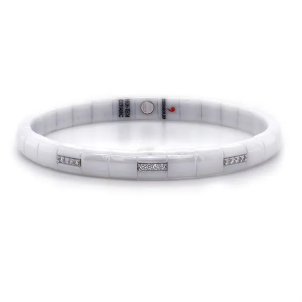 Roberto Demeglio Diamond Ceramic Bracelet White Joe Escobar Diamonds Campbell, CA