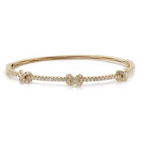 Bow Design Diamond Bangle Bracelet Joe Escobar Diamonds Campbell, CA