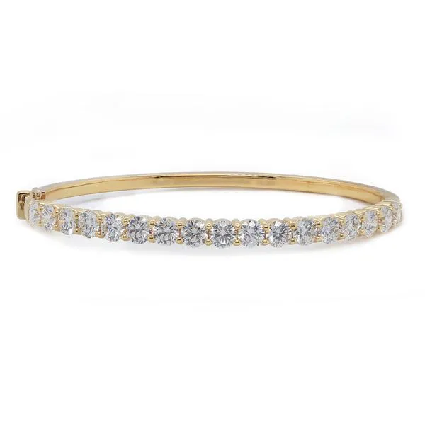 Yellow Gold Diamond Bangle Bracelet Joe Escobar Diamonds Campbell, CA