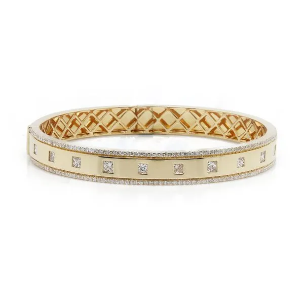 Princess Cut Diamond Bangle Bracelet Joe Escobar Diamonds Campbell, CA