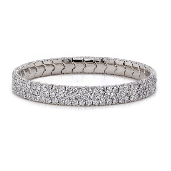Expandable Three Sided Diamond Bangle Bracelet Joe Escobar Diamonds Campbell, CA