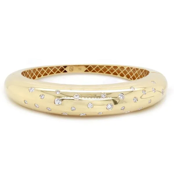 Flush Set Diamond Bangle Bracelet Joe Escobar Diamonds Campbell, CA