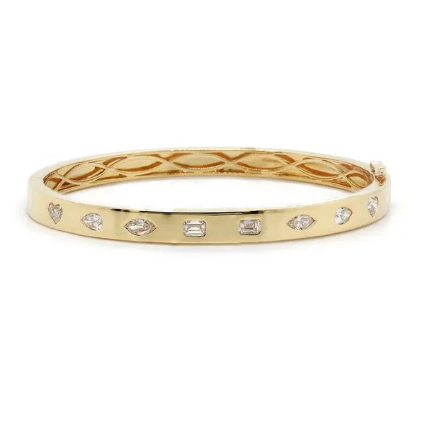 Multi Shape Diamond Bangle Bracelet Joe Escobar Diamonds Campbell, CA