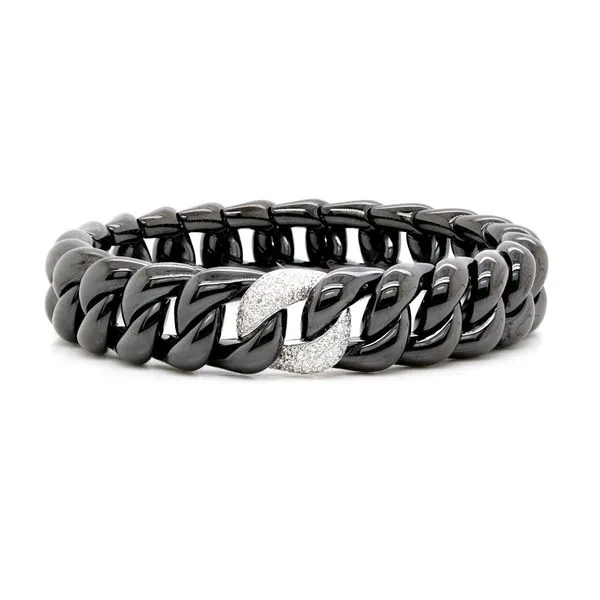 Roberto Demeglio Black Ceramic Diamond Pave Bracelet Joe Escobar Diamonds Campbell, CA
