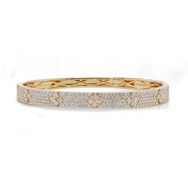 Floral Diamond Bangle Bracelet Joe Escobar Diamonds Campbell, CA