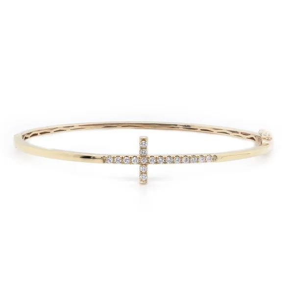 Diamond Cross Bangle Bracelet Joe Escobar Diamonds Campbell, CA