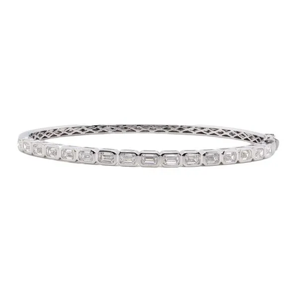 Emerald Cut Diamond Bangle Bracelet Joe Escobar Diamonds Campbell, CA