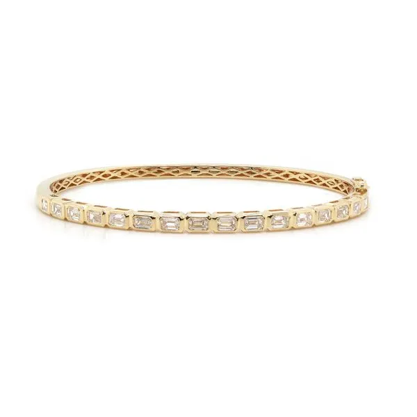 Emerald Cut Diamond Bangle Bracelet Joe Escobar Diamonds Campbell, CA