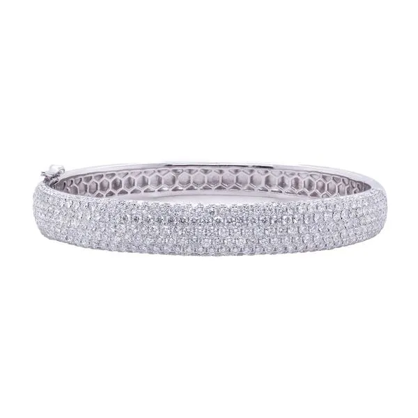 Seven Row Diamond Pave Bangle Bracelet Joe Escobar Diamonds Campbell, CA