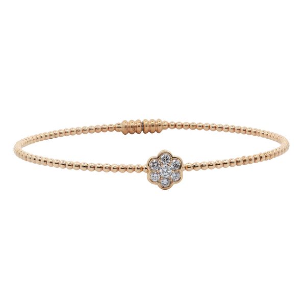Diamond Flower Bangle Bracelet Joe Escobar Diamonds Campbell, CA