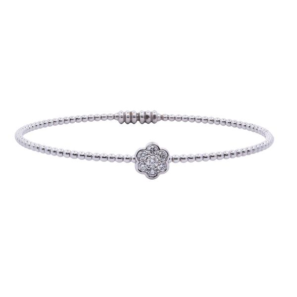 Diamond Flower Bangle Bracelet Joe Escobar Diamonds Campbell, CA