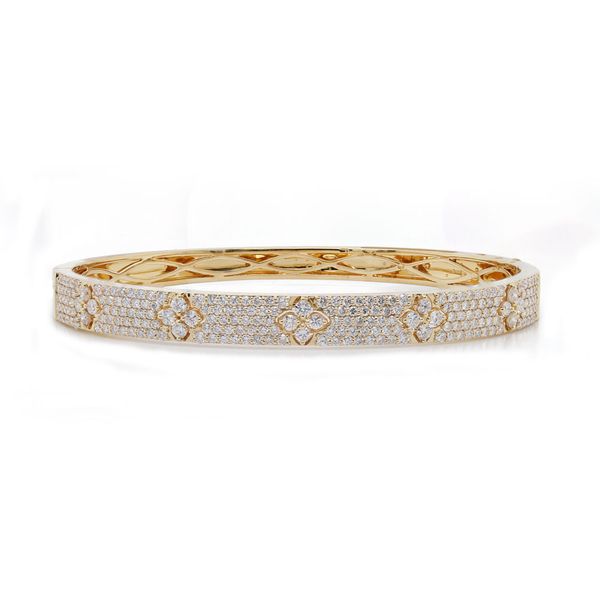 Floral Diamond Bangle Bracelet Joe Escobar Diamonds Campbell, CA