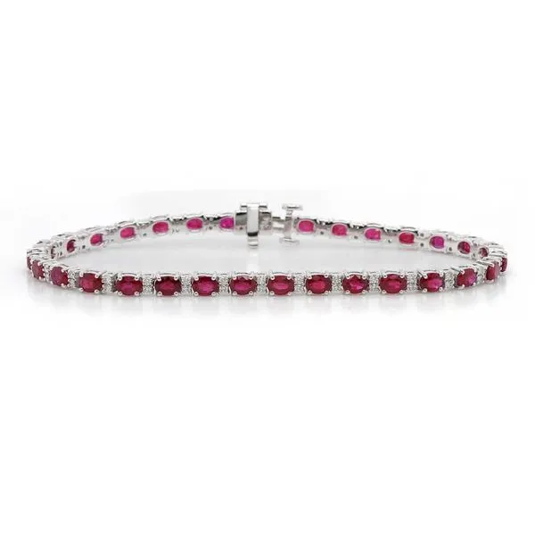 Ruby and Diamond Tennis Bracelet Joe Escobar Diamonds Campbell, CA