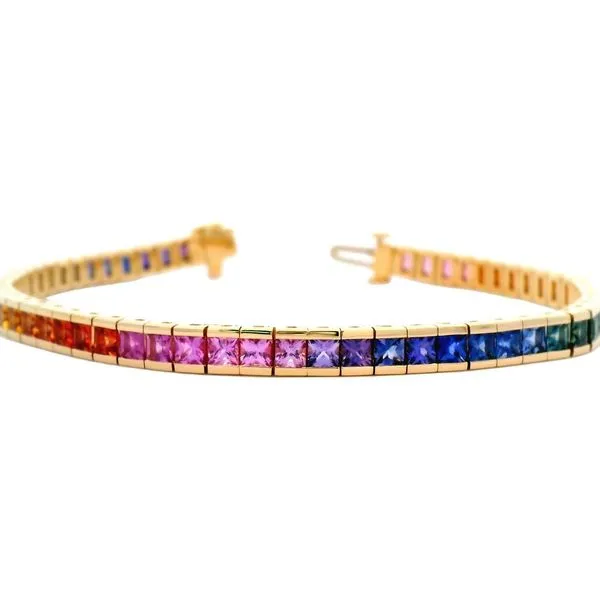 Rainbow Sapphire Bracelet Joe Escobar Diamonds Campbell, CA