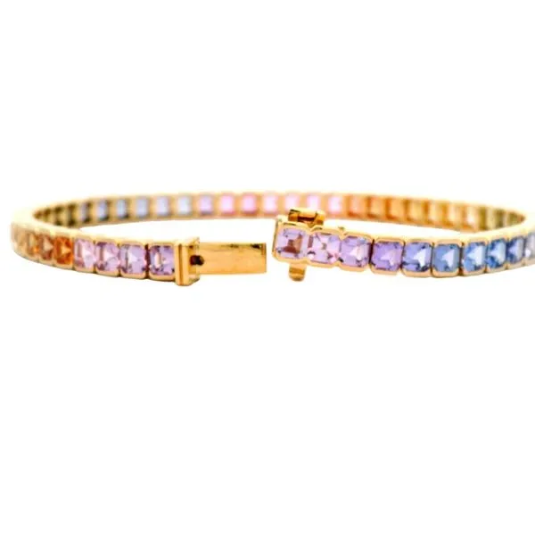 Rainbow Sapphire Bracelet Image 3 Joe Escobar Diamonds Campbell, CA