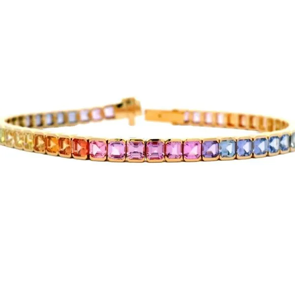 Rainbow Sapphire Bracelet Joe Escobar Diamonds Campbell, CA