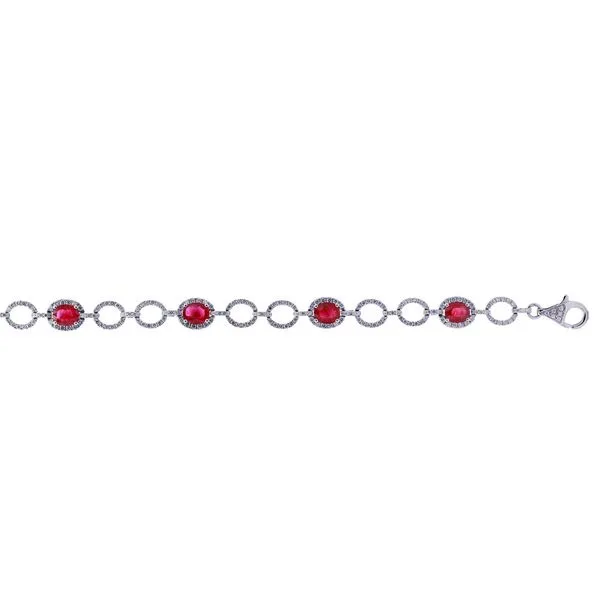 Ruby and Diamond Pave Bracelet Joe Escobar Diamonds Campbell, CA